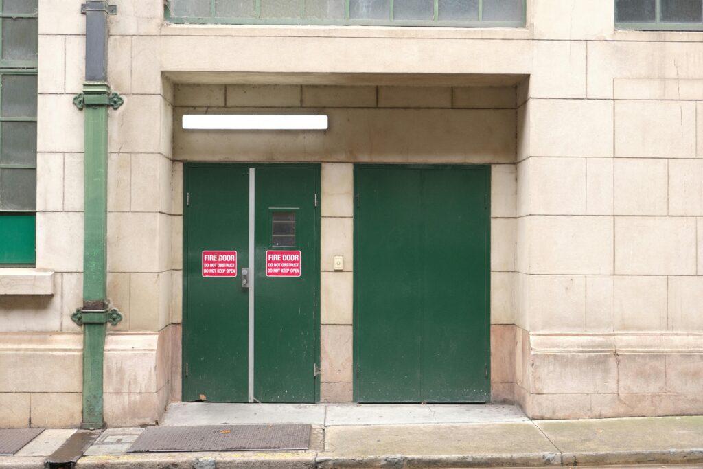 Closed Fire Door in Building